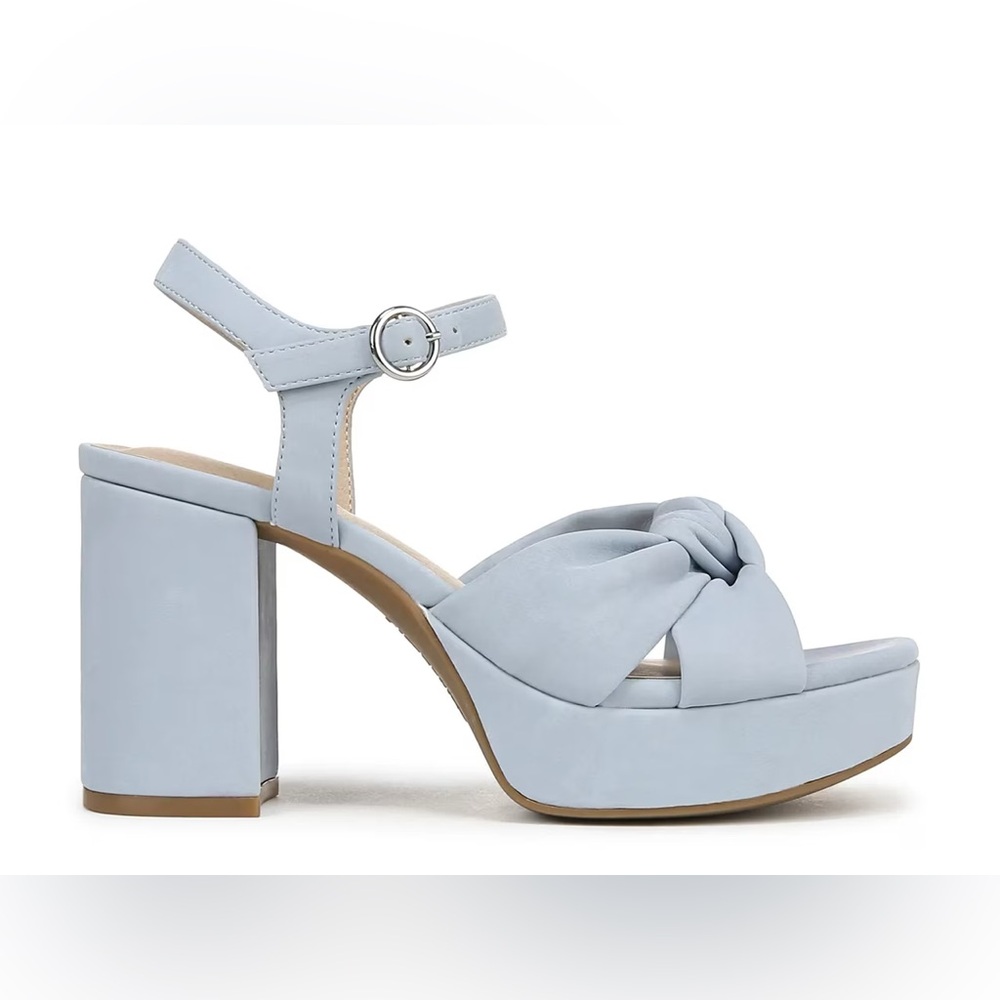 Light Blue Women's Platform Sandals - Picture 4 of 7